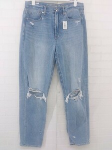 ◇ AMERICAN EAGLE OUTFITTERS ダメージ加工 デニム ジーンズ パンツ サイズUS 6 CA 6 UK10 インディゴ レディース P