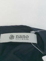 ◇ nano universe ナノ ユニバース キーネック 肩開き 五分袖 ブラウス カットソー サイズ36 ネイビー レディース P_画像4