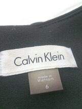 ◇ ◎ Calvin Klein カルバンクライン ノースリーブ 膝丈 ワンピース サイズ6 ブラック レディース P_画像4