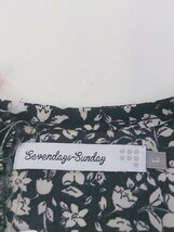 ◇ SEVENDAYS=SUNDAY セブンデイズ サンデイ 花柄 半袖 ミニ ワンピース サイズL ブラック ホワイト系 レディース P_画像4