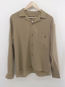 * KANGOL Kangol long sleeve shirt size M beige lady's P