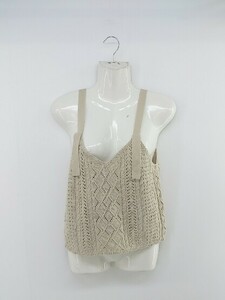 * RAY CASSIN Ray Cassin knitted camisole size F beige group lady's P