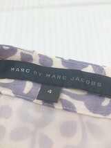 ◇ MARC BY MARC JACOBS 花柄 ミニ 台形 スカート サイズ4 オフホワイト ネイビー系 レディース P_画像4