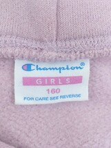 ◇ Champion チャンピオン 裏起毛 キッズ 子供服 長袖 ミニ ワンピース サイズ160 ピンク レディース P_画像4