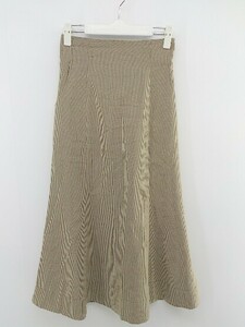 * OLIVE des OLIVE check long flair skirt size F white group brown group beige group lady's P