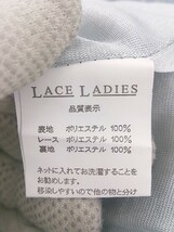 ◇ LACE LADIES お呼ばれ 二次会 総レース 長袖 膝下丈 ワンピース ライトブルー系 レディース P_画像5