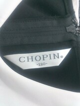 ◇ CHOPIN セレモニー キッズ チェック 花柄 切替 長袖 膝丈 ワンピース サイズ120 ブラック グレー系 マルチ レディース P_画像3