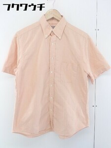 ◇ ◎ UNITED ARROWS BLUE LABEL ボタンダウン BD 半袖 シャツ サイズ S オレンジ メンズ