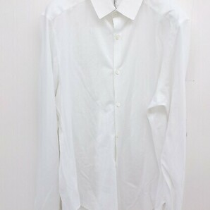 ◇ BLACKBARRETT by NEIL BARRETT ブラックバレット バイ ニールバレット 長袖 シャツ サイズ3 ホワイト メンズの画像2