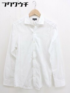 ◇ JOSEPH HOMME ジョゼフ オム シャドウストライプ 長袖 シャツ サイズ46 ホワイト メンズ