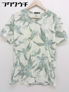 ◇ HARE ハレ 総柄 半袖 Tシャツ カットソー サイズM ベージュ系 メンズ