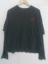 ◇ RNA アールエヌエー レイヤード風 長袖 Tシャツ カットソー サイズM ブラック メンズ P_画像2