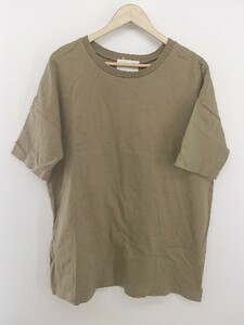 ◇ tree cafe ツリーカフェ antiqua 半袖 Tシャツ カットソー サイズL カーキ メンズ P