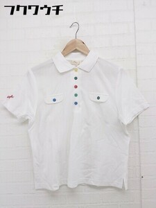 ◇ Dimple 半袖 ポロシャツ サイズLL ホワイト レディース