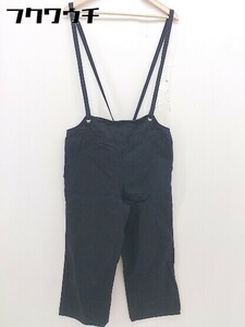 ◇ antiqua アンティカ ワイド サロペット パンツ ブラック レディース