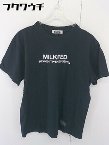 ◇ MILKFED. ミルクフェド 半袖 Tシャツ カットソー サイズONE ブラック レディース