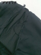 ◇ UNTITLED アンタイトル シルク混 ストライプ スラックス パンツ サイズ1 ブラック レディース_画像7