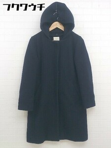 ■ ◎ B:MING by BEAMS ビーミング by ビームス ジップアップ ウール 長袖 コート サイズ L ネイビー レディース