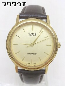 ◇ CASIO カシオ クォーツ式 3針 アナログ 動作未確認 腕時計 ウォッチ ブラウン レディース