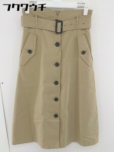◇ ◎ LOUNIE ルーニィ 装飾 ボタン ロング ナロー スカート サイズ 36 ベージュ レディース