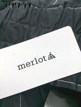 ◇ ●美品● ◎ merlot メルロー タグ付 レースアップ ロング 台形 スカート サイズF ブラック レディース_画像4