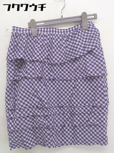 * * не использовался * * La TOTALITE обычная цена 1.4 десять тысяч иен колени длина Layered узкая юбка размер 40 лиловый белый женский 