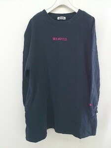 * MILKFED. Milkfed Logo big Silhouette long sleeve sweat pull oversize ONE navy lady's 