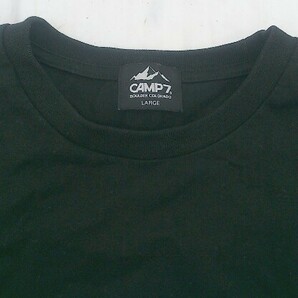 ◇ CAMP7 ワンポイント カジュアル 半袖 Tシャツ カットソー サイズL ブラック マルチ レディース Eの画像5