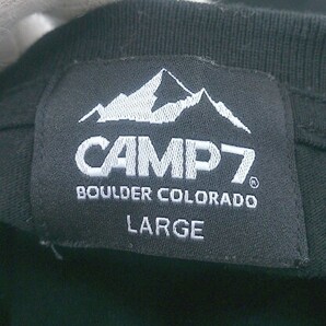 ◇ CAMP7 ワンポイント カジュアル 半袖 Tシャツ カットソー サイズL ブラック マルチ レディース Eの画像3
