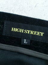 ◇ HIGH STREET ハイストリート ストライプ スラックス パンツ サイズL ブラック メンズ P_画像4