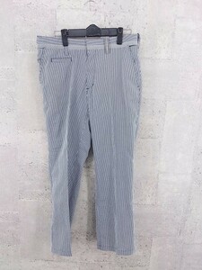 ◇ CUTTER&BUCK カッター＆バック チェック スラックス パンツ サイズ79 ネイビー ホワイト メンズ P