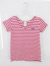 ◇ X-girl エックスガール ボーダー 半袖 Tシャツ カットソー サイズ2 レッド ホワイト レディース P_画像2