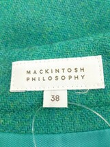 ◇ MACKINTOSH PHILOSOPHY マッキントッシュ フィロソフィー ミニ 台形 スカート サイズ38 グリーン系 レディース P_画像4