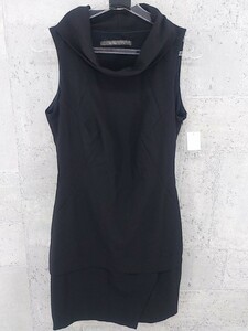 ◇ ZARA BASIC ザラ ベーシック ノースリーブ 膝丈 ワンピース サイズEUR S USA S MEX 26 ブラック系 レディース P