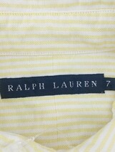 ◇ LAUREN RALPH LAUREN キッズ 子供服 ボタンダウン BD 長袖 シャツ ブラウス サイズ7 イエロー系 レディース P_画像4