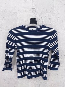 ◇ N. Natural Beauty Basic 七分袖 Tシャツ カットソー サイズM ネイビー系 ホワイト レディース P