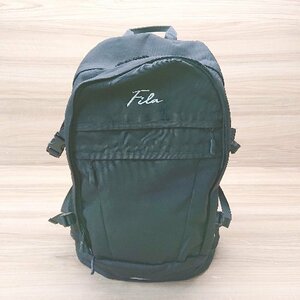 ◇ FILA フィラ 通学 大容量サイズ 収納多め ユニセックス リュックサック ブラック メンズ レディース E