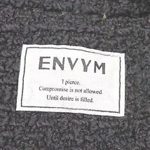 ■ ENVYM オーバーサイズ ビッグシルエット 裏地あり ショート丈 長袖 コート サイズFREE ブラック レディース E_画像3