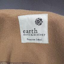 ◇ ◎ earth music&ecology Vネック サイドスリット フロントボタン 長袖 コート サイズFREE ベージュ レディース E_画像3