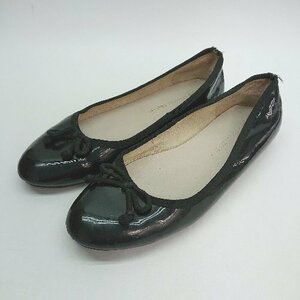 ◇ Восточное движение Patanko Flat Shoes ленты повседневные девчачьи насосы Размер 37 Черных Дам E