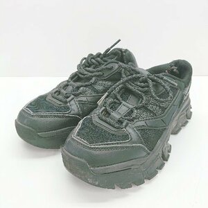 ◇ FILA フィラ Zバッファー2 F5144 メッシュ ブランドロゴ スニーカー サイズ24.0 ブラック レディース E