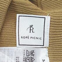 ◇ ROPE PICNIC ロペピクニック ウエストゴム ストレッチ素材 スリット ストレートパンツ サイズ36 カーキ レディース E_画像3