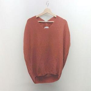 ◇ patterntorso Vネック 無地 コットン使用 大人カジュアル ノースリーブ Tシャツ 表記なし ブラウン レディース E