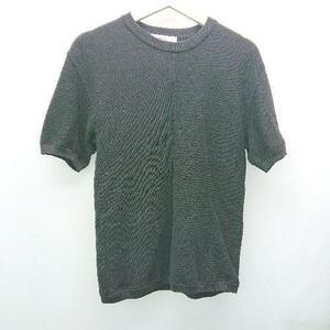 ◇ green label relaxing UNITED ARROWS カジュアル シンプル ニット感 半袖 カットソー サイズS ブラック レディース E