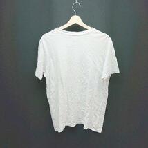 ◇ GU ジーユー クルーネック フロントプリント QUEEN コラボ シンプル 半袖 Tシャツ サイズL ホワイト レディース E_画像2