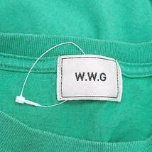 ◇ WHO'S WHO gallery クルーネック フロントプリント 鮮やか カジュアル 半袖 Tシャツ サイズF グリーン レディース E_画像3