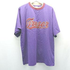 ◇ ◎ ●未使用● jouetie champion コラボ オーバーサイズ ワッペン 半袖 Ｔシャツ サイズFREE パープル レディース Eの画像1