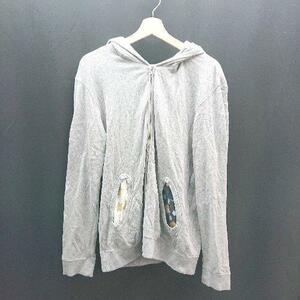 * tsumori chisatof-ti Zip up sweat star pattern casual long sleeve Parker size 2 gray lady's E