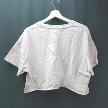 ◇ Discoat シンプル カレッジロゴ プリント 半袖 Tシャツ サイズＦ ピンク レディース E_画像2