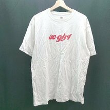 ◇ XGIRL シンプル ロゴプリント カジュアル 半袖 Tシャツ サイズL ホワイト レディース E_画像1